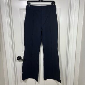 Spanx The Perfect Pant Hi-Rise Flare Pull On Pants Women’s L Navy Stretch